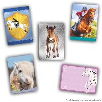 Jeu De Stickers Boîte stickers - PANINI - Collection de cartes pour les fans de chevaux - Contient 24 pochettes de 8 cartes