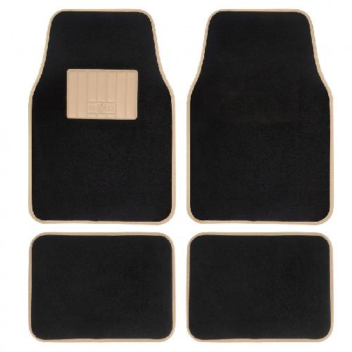 Tapis De Sol Jeu De Tapis Moquette 400g-M2 Drive Noir-Beige. 4pcs - Swiss Drive