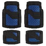 Tapis De Sol Jeu De Tapis Pvc Ultimate Signature Noir-Bleu Mate. 4pcs - Swiss Drive