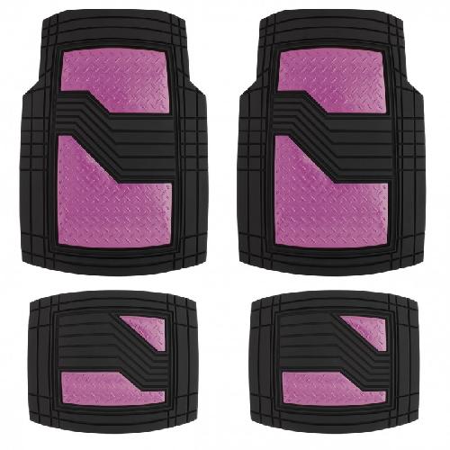 Tapis De Sol Jeu De Tapis Pvc Ultimate Signature Noir-Rose Mate. 4pcs - Swiss Drive