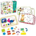 Jeu D'apprentissage Jeu éducatif - GOULA - Coffret formes magnétiques - 12 activités avec 24 pieces en bois