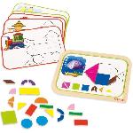 Jeu D'apprentissage Jeu éducatif - GOULA - Coffret formes magnétiques - 12 activités avec 24 pieces en bois