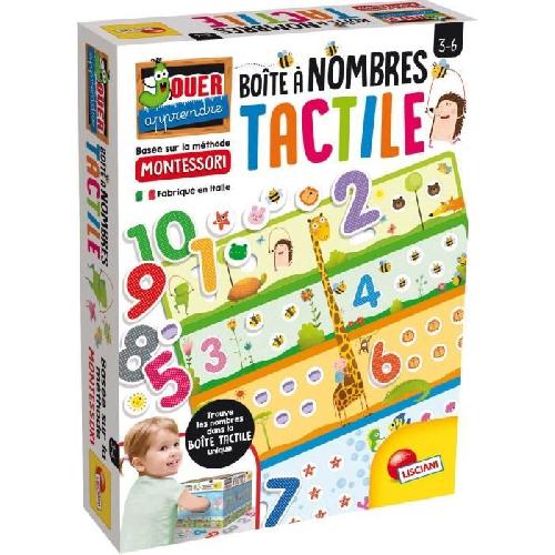 Jeu D'apprentissage Jeu tactile - LISCIANI - Montessori - Boîte a nombres - Puzzle éducatif - Développement du toucher - Méthode Montessori