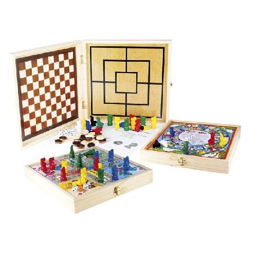 Jeu De Societe - Jeu De Plateau JEUJURA Coffret Bois 100 Jeux de societe traditionnels