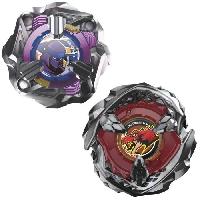 Jeux De Recre - Jeux D'exterieur Beyblade X Dual Pack Beat Tyranno 4-70Q et Knife Shinobi 4-80HN. 2 toupies de compétition a rotation droite authentiques Takara Tomy