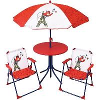 Jeux De Recre - Jeux D'exterieur Mobilier de jardin - FUN HOUSE - Salon de jardin Jeux Olympiques Paris 2024 Table 46 x 46 cm 2 chaises pliantes parasol 125 x 100