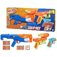 Jeux De Recre - Jeux D'exterieur Nerf N Series Gear Up Pack. 3 Blasters. 18 fléchettes Nerf N1 compatibles Uniquement avec Les Blasters Nerf N Series