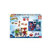 Jeux De Societe 2 jeux éducatifs basiques et 2 puzzles - EDUCA - Educa Superpack Spidey & His Amazing Friends