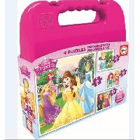 Jeux De Societe 4 puzzles progressifs - EDUCA - Malette Puzzles Progressifs Disney Princess (12-16-20-25)