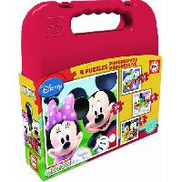 Jeux De Societe 4 puzzles progressifs - EDUCA - Malette Puzzles Progressifs Mickey (12-16-20-25)