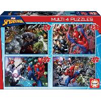 Jeux De Societe 4 puzzles progressifs - EDUCA - Multi 4 In 1 Ultimate Spider-Man