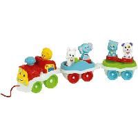 Jeux De Societe Baby Clementoni - Le train des animaux - Locomotive interactive + 5 personnages - Fabriqué en Italie