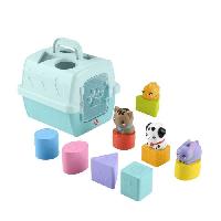 Jeux De Societe Fisher-Price-Trieur Caisse de Transport d'Animaux-Trieur 8 blocs HTW93