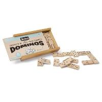 Jeux De Societe JEUJURA - Jeu de Dominos en Bois - Coffret en Bois - Garçon et Fille - A partir de 3 ans