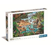 Jeux De Societe Puzzle 3000 pieces - Clementoni - African Waterhole - Images captivantes - Matériau résistant
