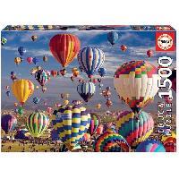 Jeux De Societe Puzzle - EDUCA - 1500 pieces - Montgolfieres multicolores