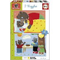 Jeux De Societe Puzzle - EDUCA - Petit Ours Brun : Ensemble de 2 puzzles de 20 pieces pour enfants des 4 ans