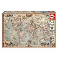 Jeux De Societe Puzzle Le Monde 1000 pieces - EDUCA - Voyage et cartes - Adulte - 12 ans