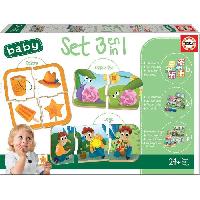 Jeux De Societe Set de 3 jeux éducatifs - EDUCA - Set Baby 3 en 1