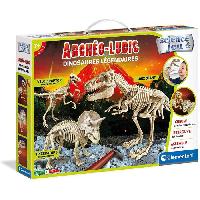 Jeux Scientifiques Clementoni - Science et Jeu - Archeo Ludic - Jeu de paleontologie - Dinosaures legendaires