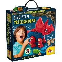 Jeux Scientifiques Dino STEM - LISCIANI - I'm a Genius - Construis ton Triceratops - Puzzle et autocollants - STEM educatif