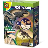 Jeux Scientifiques Fouille de dinosaures et de squelettes 2 en 1 - T-rex - SES CREATIVE