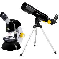 Jeux Scientifiques Kit télescope + microscope enfant - National Geographic