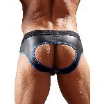 Combinaisons Jock Ouvert avec Zip - M Noirbleu
