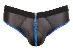 Combinaisons Jock Ouvert avec Zip - S Noirbleu