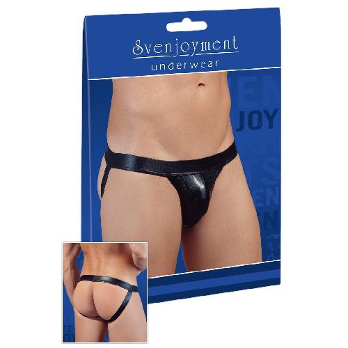 Combinaisons Jock Strap noir effet mouille - S