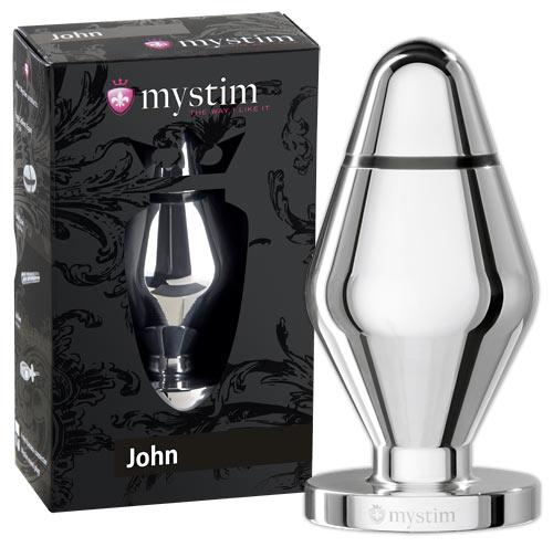 Vibromasseurs John Butt Plug anal - Gris - Taille 10.5cm - Mystim