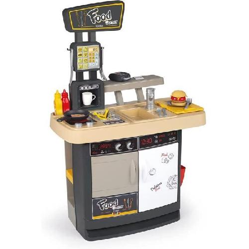 Dinette - Cuisine Jouet d'Imitation Food Corner Restaurant - 29 Accessoires - Cuisine Resto avec Lecteur CB. Smoby