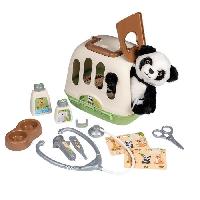 Jouet D'imitation Smoby - Mallette vétérinaire - 1 peluche panda et de nombreux accessoires - Produit 2 en 1 : Cage de transport