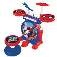 Jouet D'imitation SpiderMan - Batterie électronique pour enfant - Lumineuse - Complete avec clavier. cymbales et tabouret - Lexibook