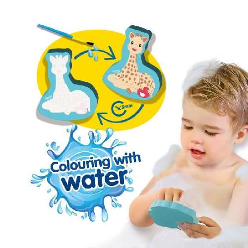 Jouet De Bain Jouet de bain - Sophie la girafe - Coloriage a l'eau - Bleu - 12 mois et plus