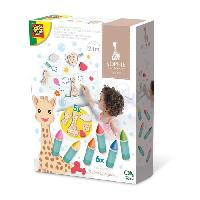 Jouet De Bain Sophie la girafe - Crayons de couleur pour le bain et formes