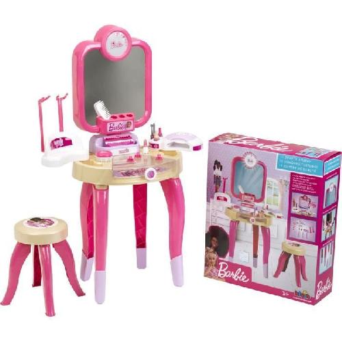 Coiffeur - Estheticienne Jouet de beauté - KLEIN - Centre de beauté Barbie Happy Vibes - Complet avec de nombreux accessoires et lumiere.