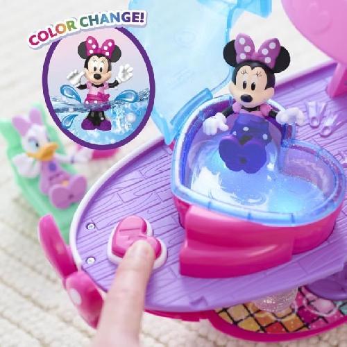 Bateau Miniature - Sous-marin Miniature Jouet interactif - DISNEY MINNIE MOUSE - Le Yacht de Minnie - Yacht avec 14 accessoires. tenues changeantes et piscine