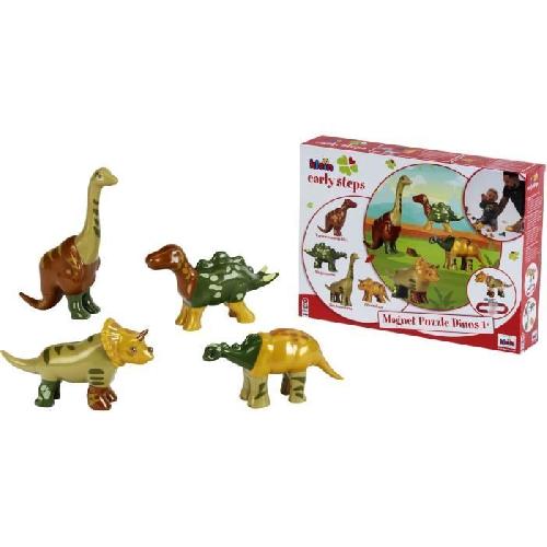 Jeu D'assemblage - Jeu De Construction - Jeu De Manipulation Jouet magnétique - KLEIN - 4 grands dinosaures Funny Puzzle. 1+ - Stimule la créativité et l'habileté manuelle !