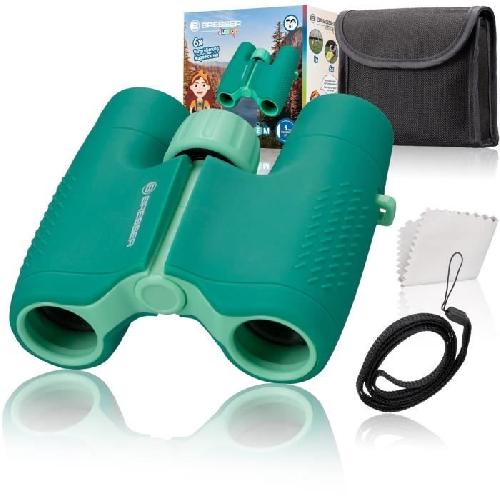 Jumelle Jumelles pour enfants robustes - BRESSER JUNIOR - ergonomiques - agrandissement 6x - vert