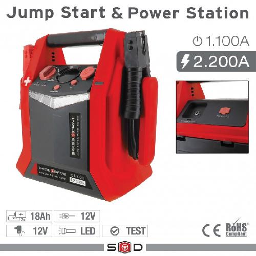 Booster De Batterie - Station De Demarrage Jump Starter 12v 1100-2200a Double Battery