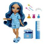 Poupee Junior High Pyjama Party - Poupée mannequin articulée 22 cm - Skyler (Bleue) - Nombreux accessoires - a partir de 4 ans