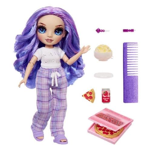 Poupee Junior High Pyjama Party - Poupée mannequin articulée 22 cm - Violet (Violet) - Nombreux accessoires - a partir de 4 ans