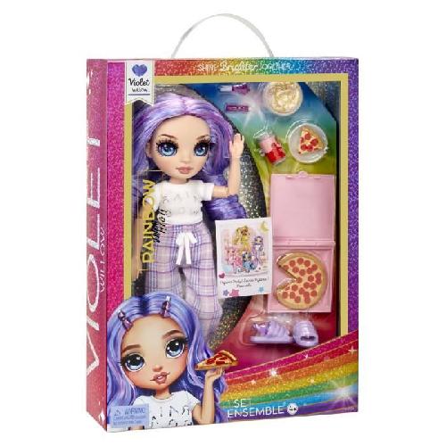 Poupee Junior High Pyjama Party - Poupée mannequin articulée 22 cm - Violet (Violet) - Nombreux accessoires - a partir de 4 ans