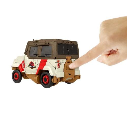 Figurine Miniature - Personnage Miniature Jurassic World-Course-poursuite rugissante-Tyrannosaure et camion HPD38