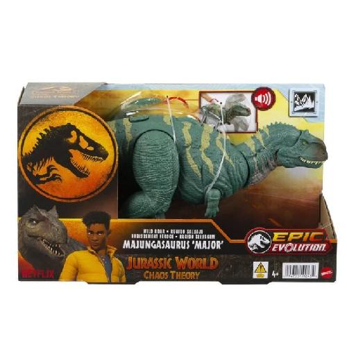 Figurine Miniature - Personnage Miniature Jurassic World-Majungasaurus Rugissement Féroce-Figurine articulée HTK76