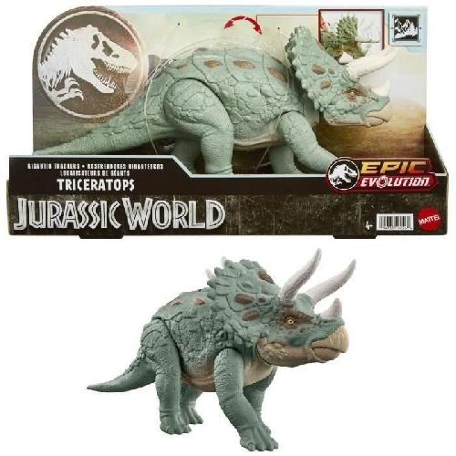 Figurine Miniature - Personnage Miniature Jurassic World-Tricératops géant-Figurine articulée grande espece HTK79