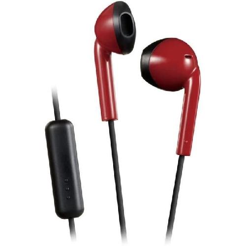 Casque - Ecouteur - Oreillette JVC HA-F19M-RB-E rouge noir Ecouteur Intra-auriculaire. microphone et telecommande. Anti-transpiration