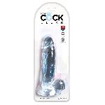 KCC gode 17cm avec testicules transparent KCC gode 17cm avec testicules transparent