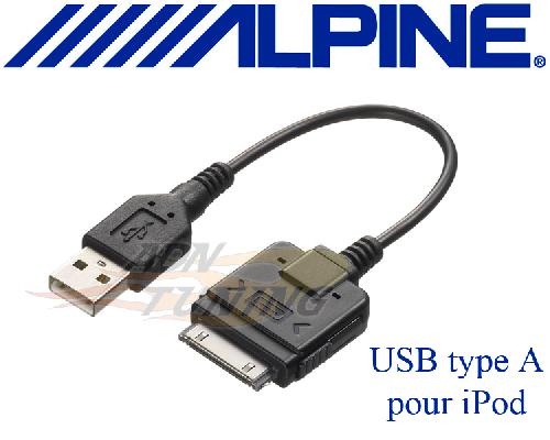 Adaptateur Aux Autoradio KCU-445i - Cable de Connexion USB vers IPod et iPhone - 2m
